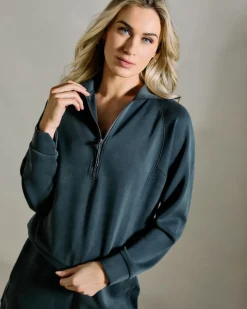 Discount Dunnes Stores Luxe Comfort Scuba Half Zip Sweatshirt