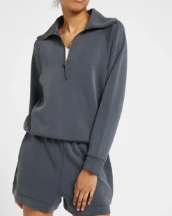 Discount Dunnes Stores Luxe Comfort Scuba Half Zip Sweatshirt