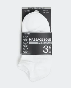 Clearance Dunnes Stores Massage Sole Trainer Socks - Pack Of 3