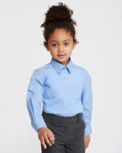 Online Dunnes Stores Non-Iron Long-Sleeved Blouses - Pack Of 3