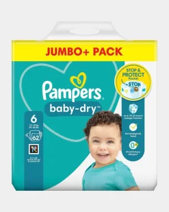 Discount Dunnes Stores Pampers Baby Dry Size 6 Jumbo Plus - 62 Nappies