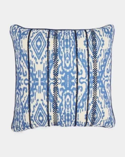 Outlet Dunnes Stores Paul Costelloe Living Blue Print Cushion With Pipe