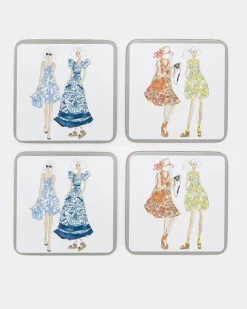 New Dunnes Stores Paul Costelloe Living Lady Coasters - Pack Of 4