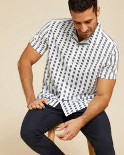 Sale Dunnes Stores Paul Costelloe Living Men Stripe Short Sleeve Shirt