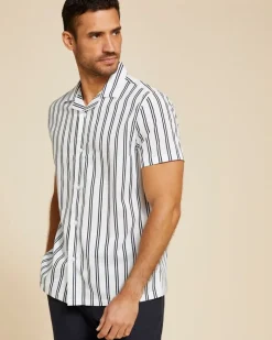 Sale Dunnes Stores Paul Costelloe Living Men Stripe Short Sleeve Shirt