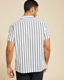 Sale Dunnes Stores Paul Costelloe Living Men Stripe Short Sleeve Shirt