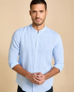 Best Dunnes Stores Paul Costelloe Living Men Long Sleeve Linen Grandad Shirt