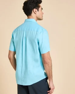 Hot Dunnes Stores Paul Costelloe Living Men Short Sleeve Solid Linen Shirt
