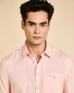Hot Dunnes Stores Paul Costelloe Living Men Short Sleeve Solid Linen Shirt