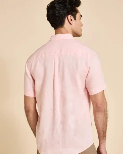 Hot Dunnes Stores Paul Costelloe Living Men Short Sleeve Solid Linen Shirt
