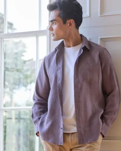 Fashion Dunnes Stores Paul Costelloe Living Men Long Sleeve Linen Solid Shirt