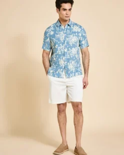 Sale Dunnes Stores Paul Costelloe Living Men Short Sleeve Linen Print Shirt