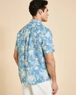 Sale Dunnes Stores Paul Costelloe Living Men Short Sleeve Linen Print Shirt
