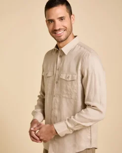 Hot Dunnes Stores Paul Costelloe Living Men Linen Shirt With Chest Pockets