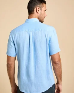 Clearance Dunnes Stores Paul Costelloe Living Men Short Sleeve Solid Linen Shirt