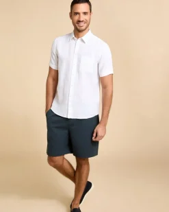 Hot Dunnes Stores Paul Costelloe Living Men Short Sleeve Solid Linen Shirt