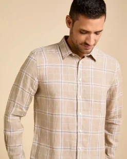 New Dunnes Stores Paul Costelloe Living Men Check Linen Shirt