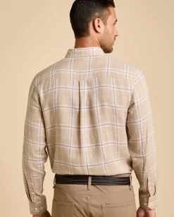 New Dunnes Stores Paul Costelloe Living Men Check Linen Shirt