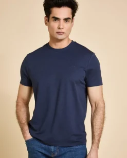 Outlet Dunnes Stores Paul Costelloe Living Navy Crew Neck T-Shirt