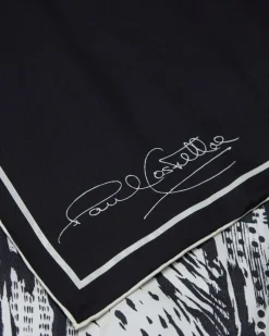 New Dunnes Stores Paul Costelloe Living Studio Black Animal Silk Scarf