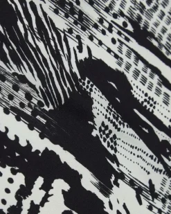 New Dunnes Stores Paul Costelloe Living Studio Black Animal Silk Scarf