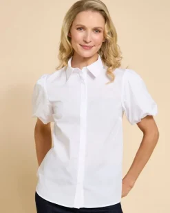 Clearance Dunnes Stores Paul Costelloe Living Studio White Puff Sleeve Shirt