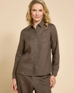 Sale Dunnes Stores Paul Costelloe Living Studio Khaki Linen Shirt