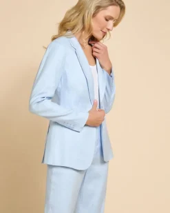 Clearance Dunnes Stores Paul Costelloe Living Studio Blue Linen Suit Blazer