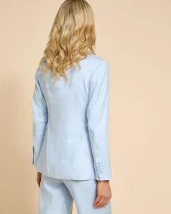 Clearance Dunnes Stores Paul Costelloe Living Studio Blue Linen Suit Blazer