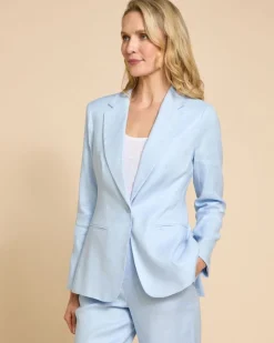 Clearance Dunnes Stores Paul Costelloe Living Studio Blue Linen Suit Blazer