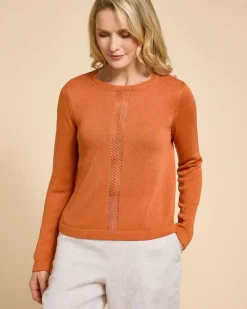 Outlet Dunnes Stores Paul Costelloe Living Studio Rust Pointelle Jumper