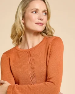 Outlet Dunnes Stores Paul Costelloe Living Studio Rust Pointelle Jumper