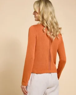 Outlet Dunnes Stores Paul Costelloe Living Studio Rust Pointelle Jumper