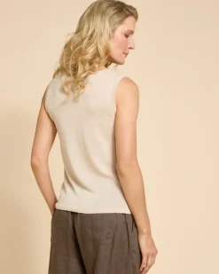 Clearance Dunnes Stores Paul Costelloe Living Studio Stone Linen V-Neck Tank Top