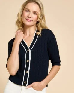 Discount Dunnes Stores Paul Costelloe Living Studio Navy Cable Knit Cardigan