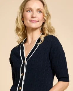 Discount Dunnes Stores Paul Costelloe Living Studio Navy Cable Knit Cardigan