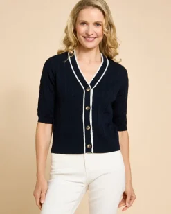 Discount Dunnes Stores Paul Costelloe Living Studio Navy Cable Knit Cardigan