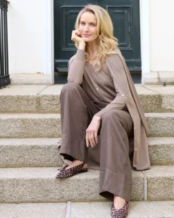 Sale Dunnes Stores Paul Costelloe Living Studio Mink Linen Long Cardigan