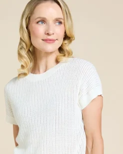 Fashion Dunnes Stores Paul Costelloe Living Studio Ivory Parga Short Sleeve Knit