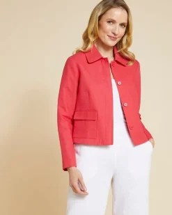 Best Dunnes Stores Paul Costelloe Living Studio Red Linen Crop Jacket