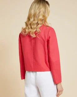 Best Dunnes Stores Paul Costelloe Living Studio Red Linen Crop Jacket