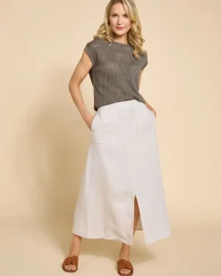 Outlet Dunnes Stores Paul Costelloe Living Studio Stone Linen Skirt
