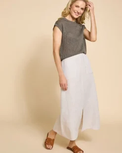 Outlet Dunnes Stores Paul Costelloe Living Studio Stone Linen Skirt