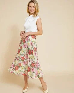 New Dunnes Stores Paul Costelloe Living Studio Floral Pleat Skirt