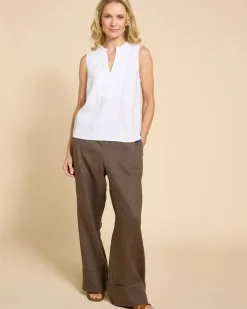 Best Dunnes Stores Paul Costelloe Living Studio White Linen Embroidered Vest