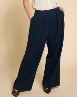 New Dunnes Stores Paul Costelloe Living Studio Navy Lyocell Trousers