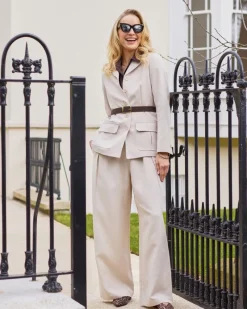Discount Dunnes Stores Paul Costelloe Living Studio Stone Lyocell Trousers