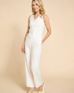 Discount Dunnes Stores Paul Costelloe Living Studio Ivory Linen Waistcoat