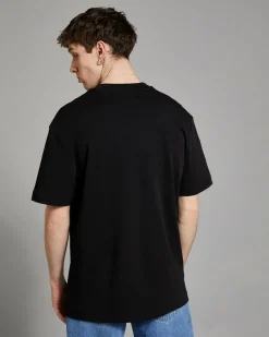 Sale Dunnes Stores Paul Galvin Black Heavyweight Loose Fit T-Shirt