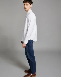 Clearance Dunnes Stores Paul Galvin Cotton Blend Long-Sleeved Grandad Shirt